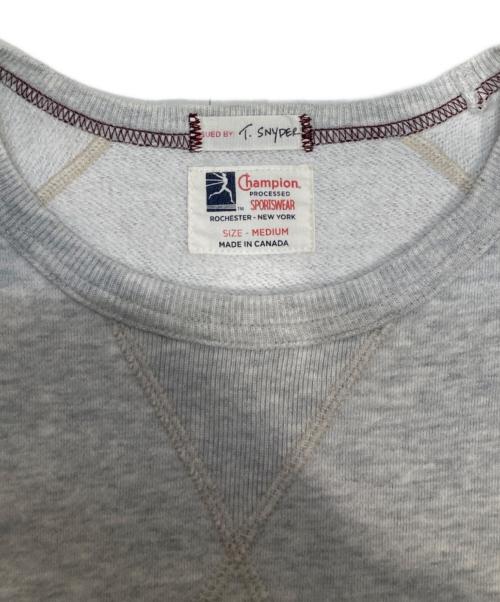 Champion（チャンピオン）Champion (チャンピオン) TODDSNYDER (トッドシュナイダー) ラグランスウェット グレー サイズ:Mの古着・服飾アイテム