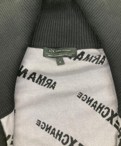 ARMANI EXCHANGE（アルマーニ エクスチェンジ）ARMANI EXCHANGE (アルマーニ エクスチェンジ) ロゴカーディガン ブラック サイズ:Mの古着・服飾アイテム