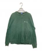 Championチャンピオン）の古着「90s刺繍ロゴスウェット」｜グリーン