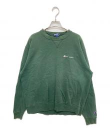 Champion（チャンピオン）の古着「90s刺繍ロゴスウェット」｜グリーン