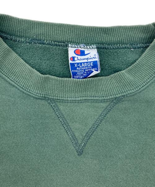 Champion（チャンピオン）Champion (チャンピオン) 90s刺繍ロゴスウェット グリーン サイズ:XLの古着・服飾アイテム