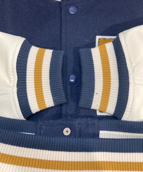 X-LARGE（エクストララージ）X-LARGE (エクストララージ) OG ロゴ バーシティジャケット ネイビー×アイボリー サイズ:Lの古着・服飾アイテム