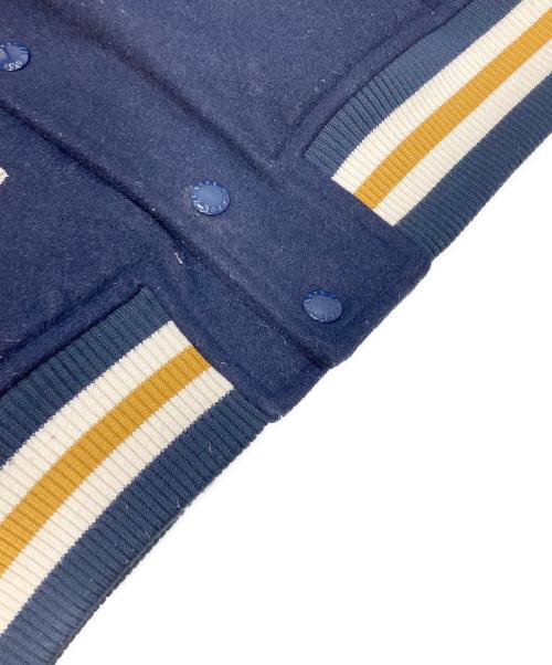 X-LARGE（エクストララージ）X-LARGE (エクストララージ) OG ロゴ バーシティジャケット ネイビー×アイボリー サイズ:Lの古着・服飾アイテム