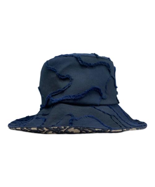 Christian Dior（クリスチャン ディオール）Christian Dior (クリスチャン ディオール) オブリーク柄ハット ネイビー サイズ:58の古着・服飾アイテム