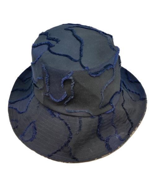 Christian Dior（クリスチャン ディオール）Christian Dior (クリスチャン ディオール) オブリーク柄ハット ネイビー サイズ:58の古着・服飾アイテム