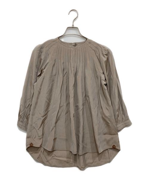 MORABITO（モラビト）MORABITO (モラビト) ギャザーブラウス グレー サイズ:38の古着・服飾アイテム