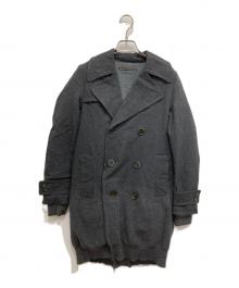 TALKING ABOUT THE ABSTRACTION（トーキング アバウト ジ アブストラクション）の古着「ウールニットドッキングコート」｜グレー