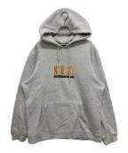 stussyステューシー）の古着「刺繍ロゴパーカー」｜グレー