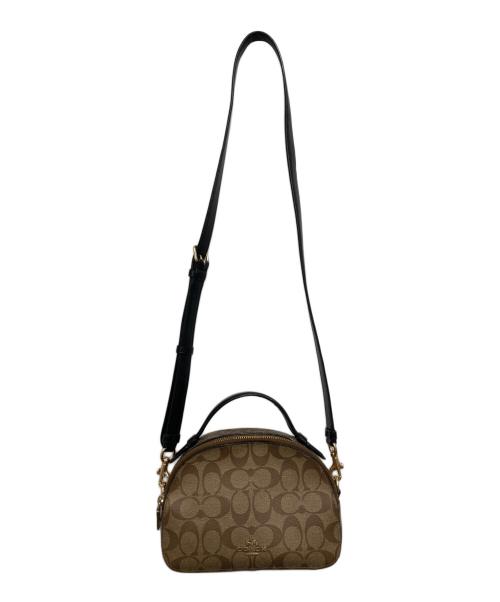 COACH（コーチ）COACH (コーチ) 2WAYショルダーバッグ ブラウン×ブラックの古着・服飾アイテム