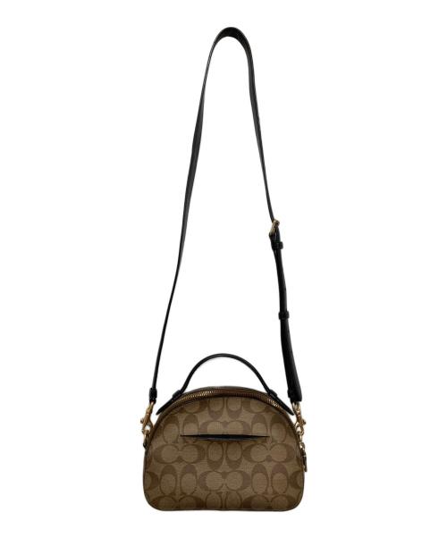 COACH（コーチ）COACH (コーチ) 2WAYショルダーバッグ ブラウン×ブラックの古着・服飾アイテム