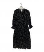 Thevonゼヴォン）の古着「フラワージャガードワンピース」｜ブラック