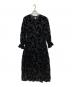 Thevon（ゼヴォン）の古着「フラワージャガードワンピース」｜ブラック