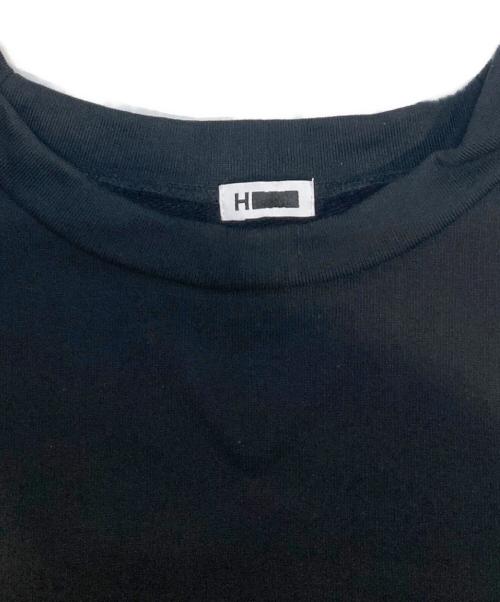 H BEAUTY&YOUTH（エイチ ビューティー&ユース）H BEAUTY&YOUTH (エイチ ビューティー&ユース) SIDE SLIT BIG SWEAT PULLOVER/スウェット ブラック サイズ:Freeの古着・服飾アイテム