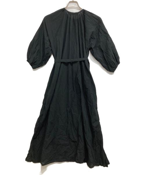 CLOTH&CROSS（クロスアンドクロス）CLOTH&CROSS (クロスアンドクロス) 袖ギャザーシャツワンピース ブラック サイズ:Fの古着・服飾アイテム