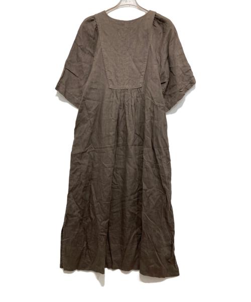 Hug O'War（ハグオーワー）Hug O'War (ハグオーワー) リネンワンピース ブラウン サイズ:2の古着・服飾アイテム