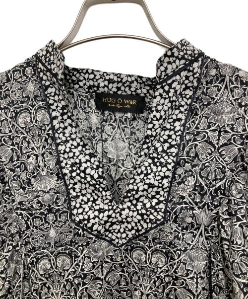 Hug O'War（ハグオーワー）Hug O'War (ハグオーワー) リバティ柄ンピース ブラック×ホワイト サイズ:Fの古着・服飾アイテム