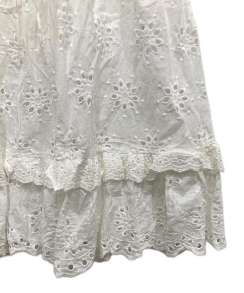Hug O'War（ハグオーワー）Hug O'War (ハグオーワー) カットワークレーススカート ホワイト サイズ:2の古着・服飾アイテム