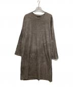 CLOTH&CROSSクロスアンドクロス）の古着「フェード加工カットソーワンピース」｜グレー