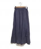 CLOTH&CROSSクロスアンドクロス）の古着「パウダーシフォンパネルスカート」｜ブルー