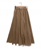 CLOTH&CROSSクロスアンドクロス）の古着「パウダーシフォンパネルスカート」｜ベージュ