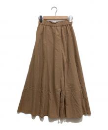 CLOTH&CROSS（クロスアンドクロス）の古着「パウダーシフォンパネルスカート」｜ベージュ