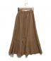 CLOTH&CROSS (クロスアンドクロス) パウダーシフォンパネルスカート ベージュ サイズ:2：6000円