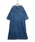 CLOTH&CROSS（クロスアンドクロス）の古着「デニムカフタンワンピースで」｜ブルー