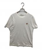 maison kitsuneメゾンキツネ）の古着「フォックスヘッド パッチ クラシック Tシャツ」｜ホワイト
