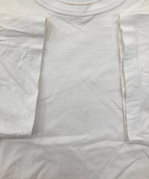 maison kitsune（メゾンキツネ）MAISON KITSUNE (メゾンキツネ) フォックスヘッド パッチ クラシック Tシャツ ホワイト サイズ:Sの古着・服飾アイテム