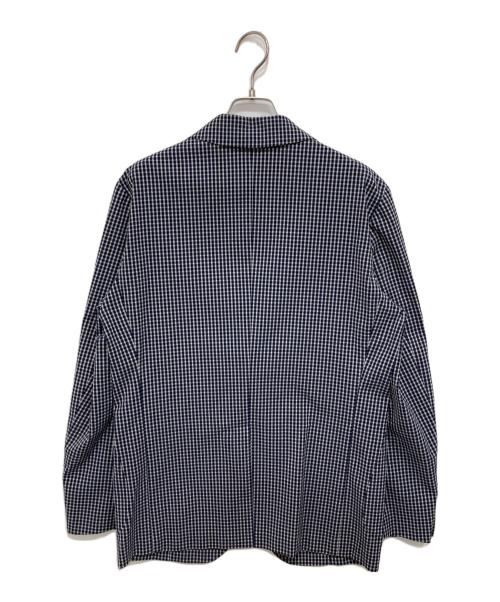 TOMORROW LAND（トゥモローランド）TOMORROW LAND (トゥモローランド) ポリエステルウールサッカー シングルブレステッド2Bジャケット ネイビー×ホワイト サイズ:Mの古着・服飾アイテム