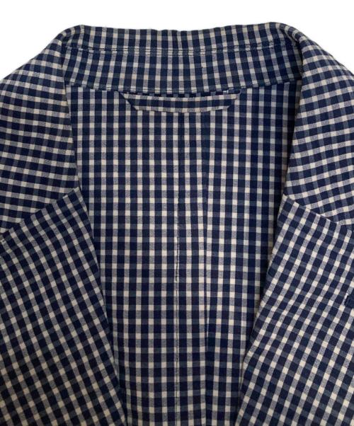 TOMORROW LAND（トゥモローランド）TOMORROW LAND (トゥモローランド) ポリエステルウールサッカー シングルブレステッド2Bジャケット ネイビー×ホワイト サイズ:Mの古着・服飾アイテム