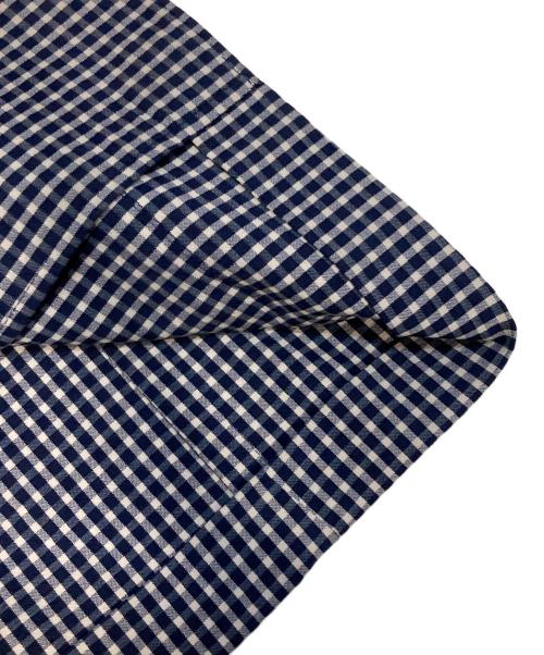 TOMORROW LAND（トゥモローランド）TOMORROW LAND (トゥモローランド) ポリエステルウールサッカー シングルブレステッド2Bジャケット ネイビー×ホワイト サイズ:Mの古着・服飾アイテム