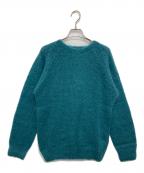 BEAUTY&YOUTHビューティーアンドユース）の古着「モヘヤ クルーネックニットプルオーバー」｜グリーン
