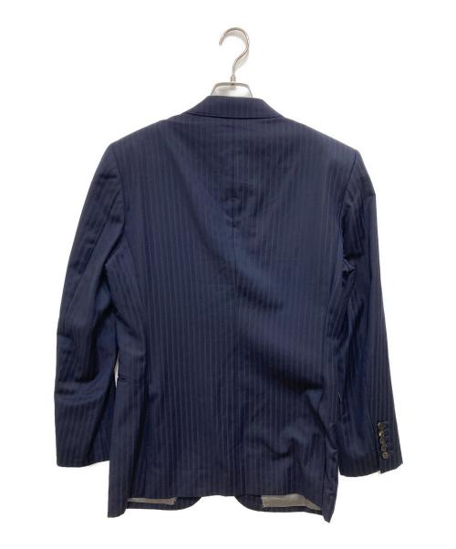 BLACK LABEL CRESTBRIDGE（ブラックレーベル クレストブリッジ）BLACK LABEL CRESTBRIDGE (ブラックレーベル クレストブリッジ) 2Bストライプジャケット ネイビー サイズ:40(L)の古着・服飾アイテム