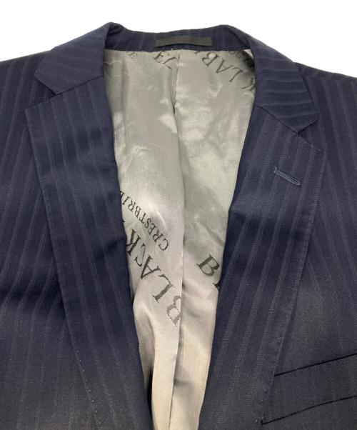 BLACK LABEL CRESTBRIDGE（ブラックレーベル クレストブリッジ）BLACK LABEL CRESTBRIDGE (ブラックレーベル クレストブリッジ) 2Bストライプジャケット ネイビー サイズ:40(L)の古着・服飾アイテム