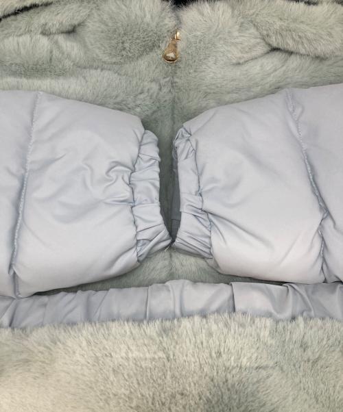 Kate Spade（ケイトスペード）Kate Spade (ケイトスペード) フェイクファーダウンジャケット スカイブルー サイズ:140の古着・服飾アイテム