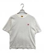 HUMAN MADEヒューマンメイド）の古着「ハート刺繍Tシャツ」｜ホワイト