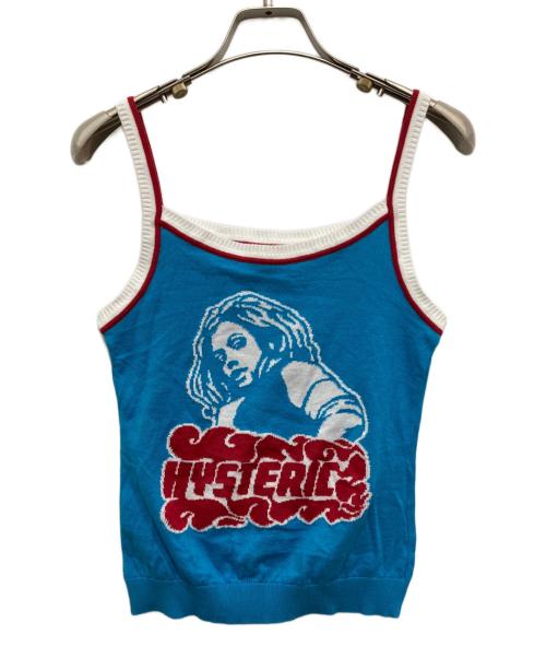 Hysteric Glamour（ヒステリックグラマー）Hysteric Glamour (ヒステリックグラマー) VIXEN GIRLジャカード キャミソール スカイブルー サイズ:Fの古着・服飾アイテム