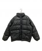 FREAK'S STOREフリークスストア）の古着「シンセティックレザー パフィー ジャケット」｜ブラック