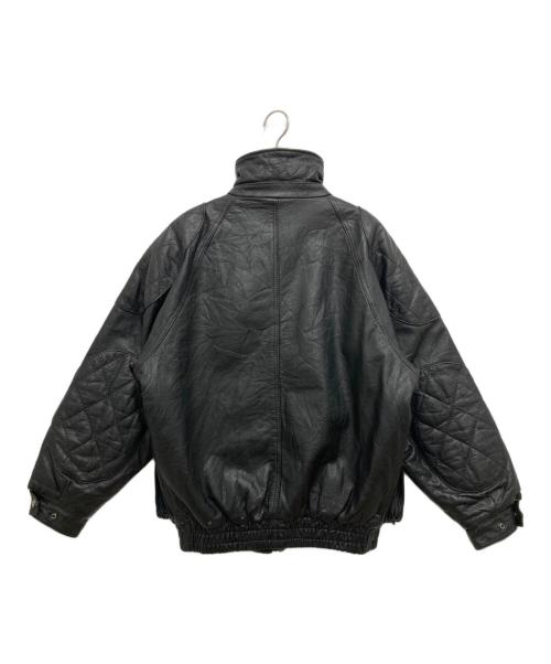 japa le cuir（ジャパ ル キュイール）japa le cuir (ジャパ ル キュイール) A-2タイプ レザーフライトジャケット ブラック サイズ:-の古着・服飾アイテム