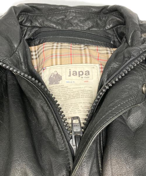 japa le cuir（ジャパ ル キュイール）japa le cuir (ジャパ ル キュイール) A-2タイプ レザーフライトジャケット ブラック サイズ:-の古着・服飾アイテム