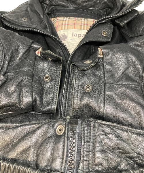 japa le cuir（ジャパ ル キュイール）japa le cuir (ジャパ ル キュイール) A-2タイプ レザーフライトジャケット ブラック サイズ:-の古着・服飾アイテム
