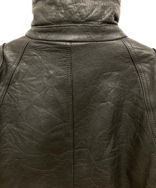 japa le cuir（ジャパ ル キュイール）japa le cuir (ジャパ ル キュイール) A-2タイプ レザーフライトジャケット ブラック サイズ:-の古着・服飾アイテム