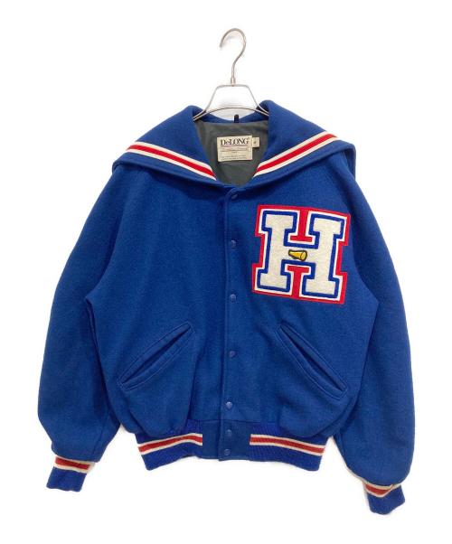 DeLong（-）DeLong (デロング) セーラースタジャン ブルー サイズ:Mの古着・服飾アイテム