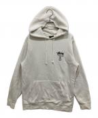 stussyステューシー）の古着「プリントパーカー」｜ホワイト