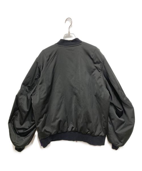 THOMAS MAGPIE（トーマス マグパイ）THOMAS MAGPIE (トーマス マグパイ) Nishitetsu KIMINOSUKINAHANA 西鉄 P/TWILL MA-1 リバーシブル ジャケット ブラック サイズ:38 (M)の古着・服飾アイテム