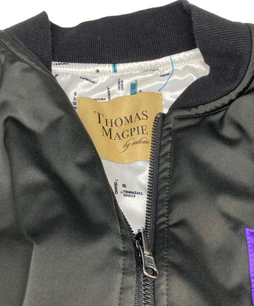 THOMAS MAGPIE（トーマス マグパイ）THOMAS MAGPIE (トーマス マグパイ) Nishitetsu KIMINOSUKINAHANA 西鉄 P/TWILL MA-1 リバーシブル ジャケット ブラック サイズ:38 (M)の古着・服飾アイテム