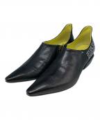 MANAマナ）の古着「ポインテッドトゥブーツ」｜ブラック