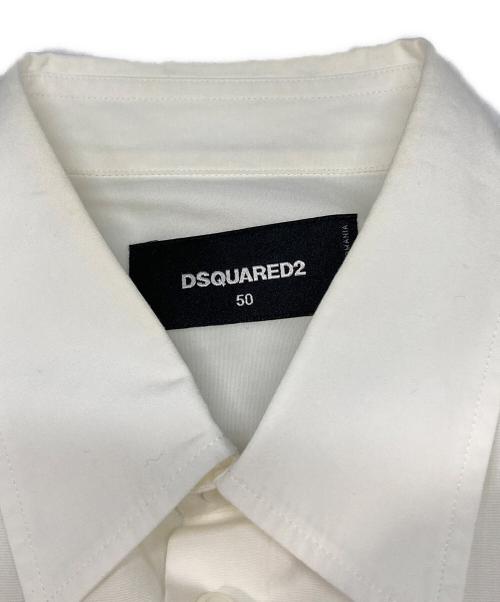 DSQUARED2（ディースクエアード）DSQUARED2 (ディースクエアード) ロゴテープシャツ ホワイト サイズ:Lの古着・服飾アイテム
