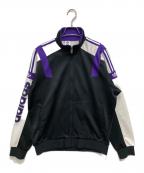 adidasアディダス）の古着「トラックジャケット」｜ブラック×パープル